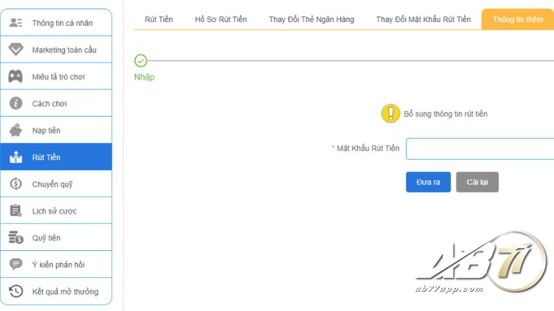 Rút tiền AB77